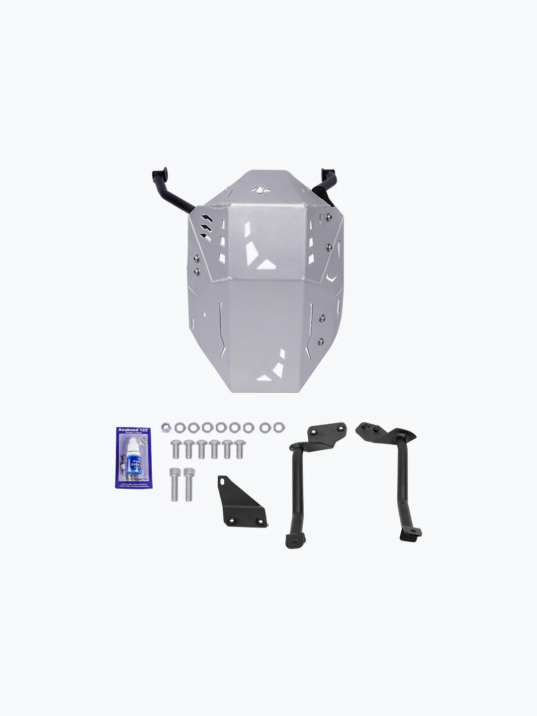 LCB Kawasaki Versys 650 Vambrace Bash Plate Silver - Image 3