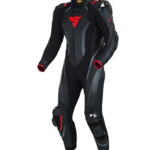 Black Red Shima Apex RS 1-Piece Leather Racing Suit