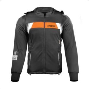 DSG Urban Rider Riding Hoodie Black Red Fluo
