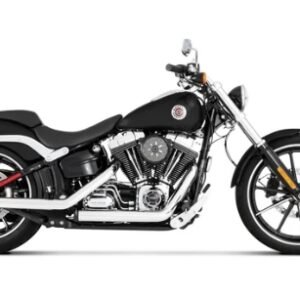 RINEHART SOFTAIL KICK BACKS 2-INTO-2 CHROME WITH BLACK END CAPS