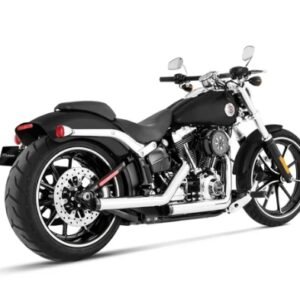 RINEHART SOFTAIL KICK BACKS 2-INTO-2 CHROME WITH BLACK END CAPS