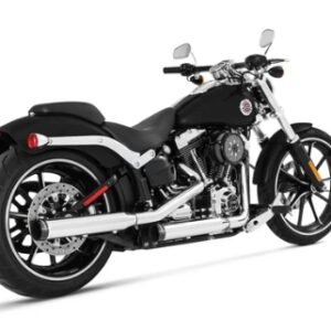 Rinehart 3" SOFTAIL SLIP-ONS BLACK WITH BLACK STRAIGHT END CAP - FITMENT 1