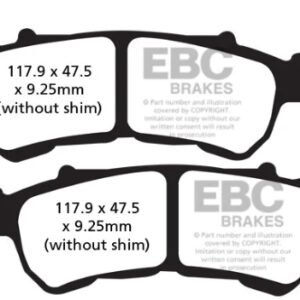 EBC BRAKES - FA640V SEMI SINTERED (FRONT)