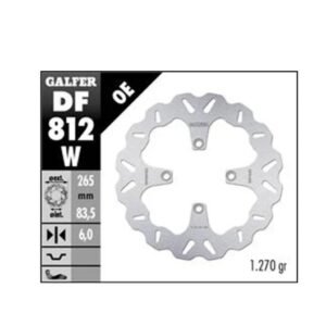 Galfer DF812W Wave Fixed Rear Disc Ducati Diavel