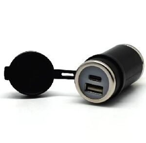 Cliff Top DIN (Hella) to 36W PD USB-C + QC 3.0 (STRAIGHT)